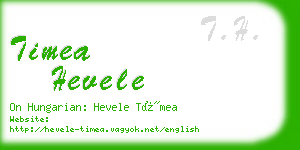 timea hevele business card